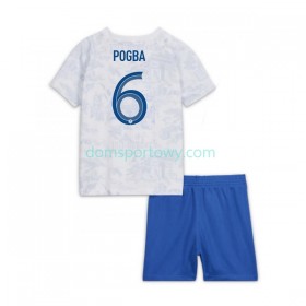 Koszulka Francja Pogba 6 Dziecięcy Wyjazdowe Koszulki Piłkarskie World Cup 2022 Krótki Rękaw